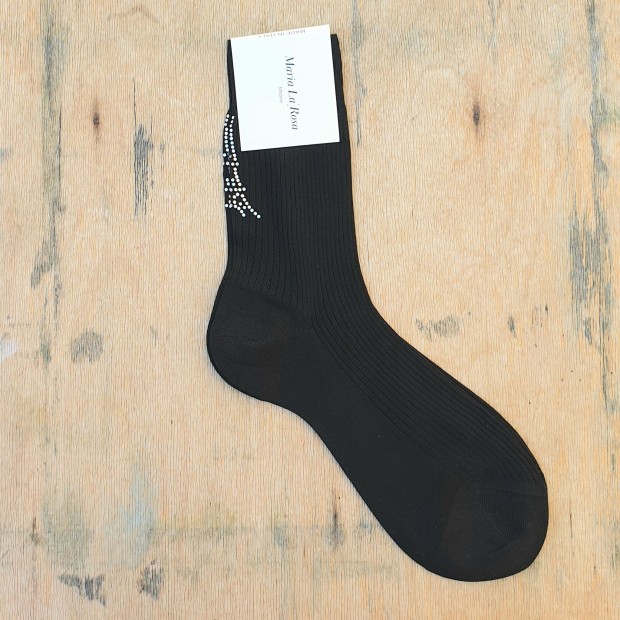 Maria La Rosa šilko kojinės su Eifelio bokštu Maria La Rosa šilko kojinės su Eifelio bokštu